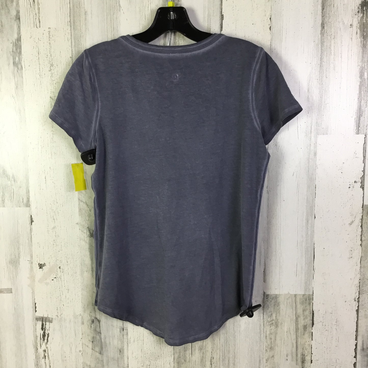 Athletic Top Short Sleeve By Lululemon In Grey, Size: Xs