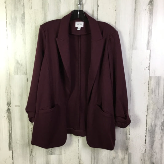 Blazer By Nine West Apparel In Maroon, Size: L