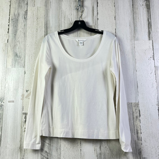 Athletic Top Long Sleeve Crewneck By Athleta In Cream, Size: M