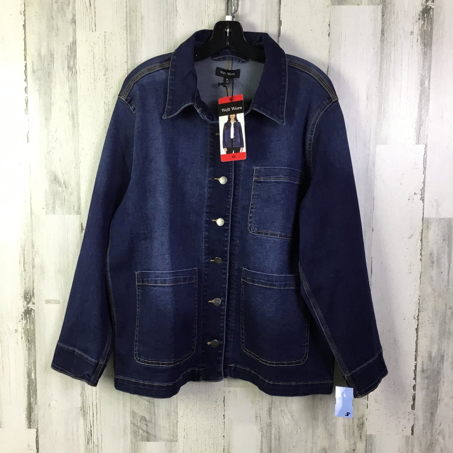 Jacket Denim By Clothes Mentor In Blue Denim, Size: M