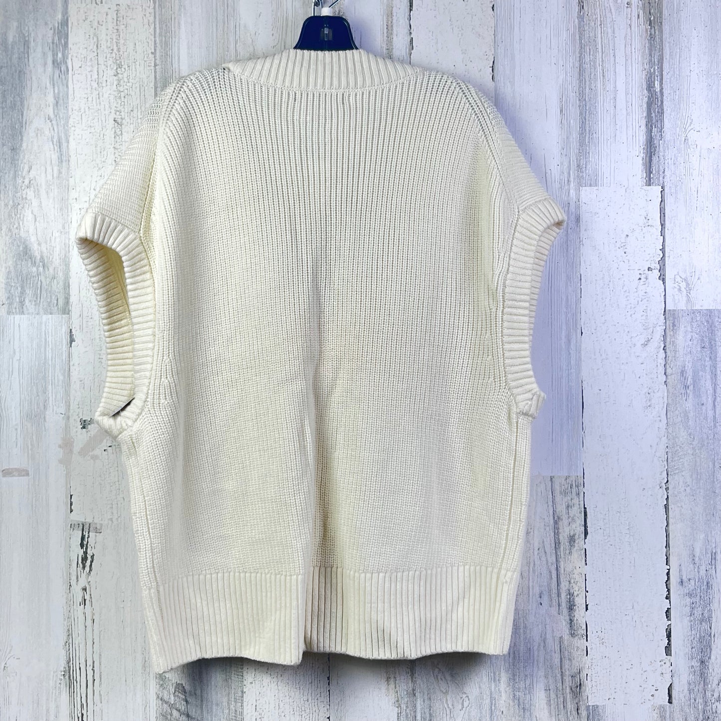 Vest Sweater By Banana Republic In Cream, Size: M