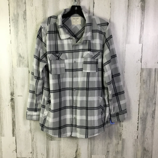 Jacket Shirt By Clothes Mentor In Grey, Size: Xl