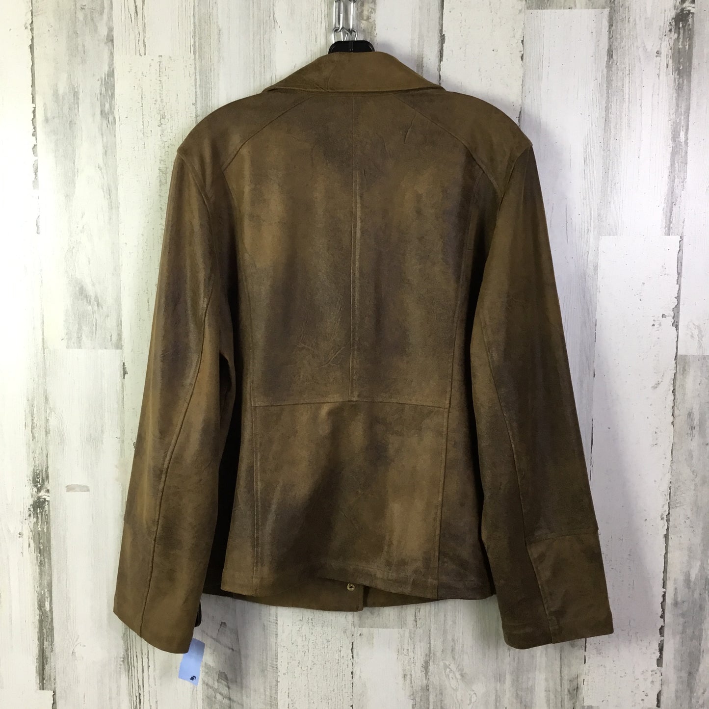 Jacket Moto By Chicos In Tan, Size: Xl