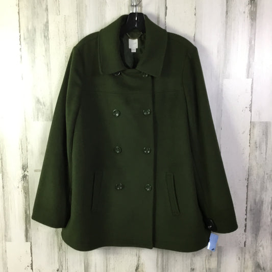 Coat Peacoat By J. Jill In Green, Size: L