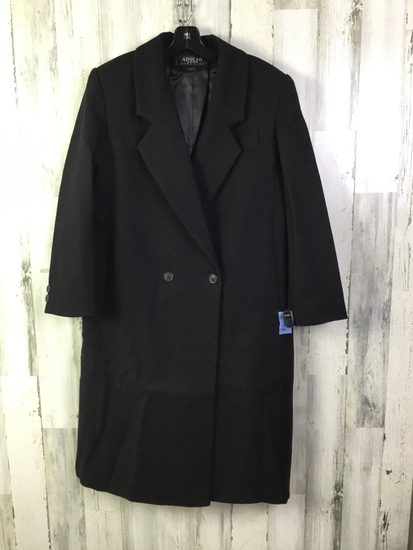 Coat Trench Coat By Adolfo Studio In Black, Size: L