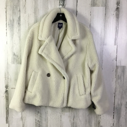 Coat Faux Fur & Sherpa By Gap In White, Size: M