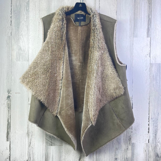 Vest Faux Fur & Sherpa By Nic + Zoe In Taupe, Size: Xl