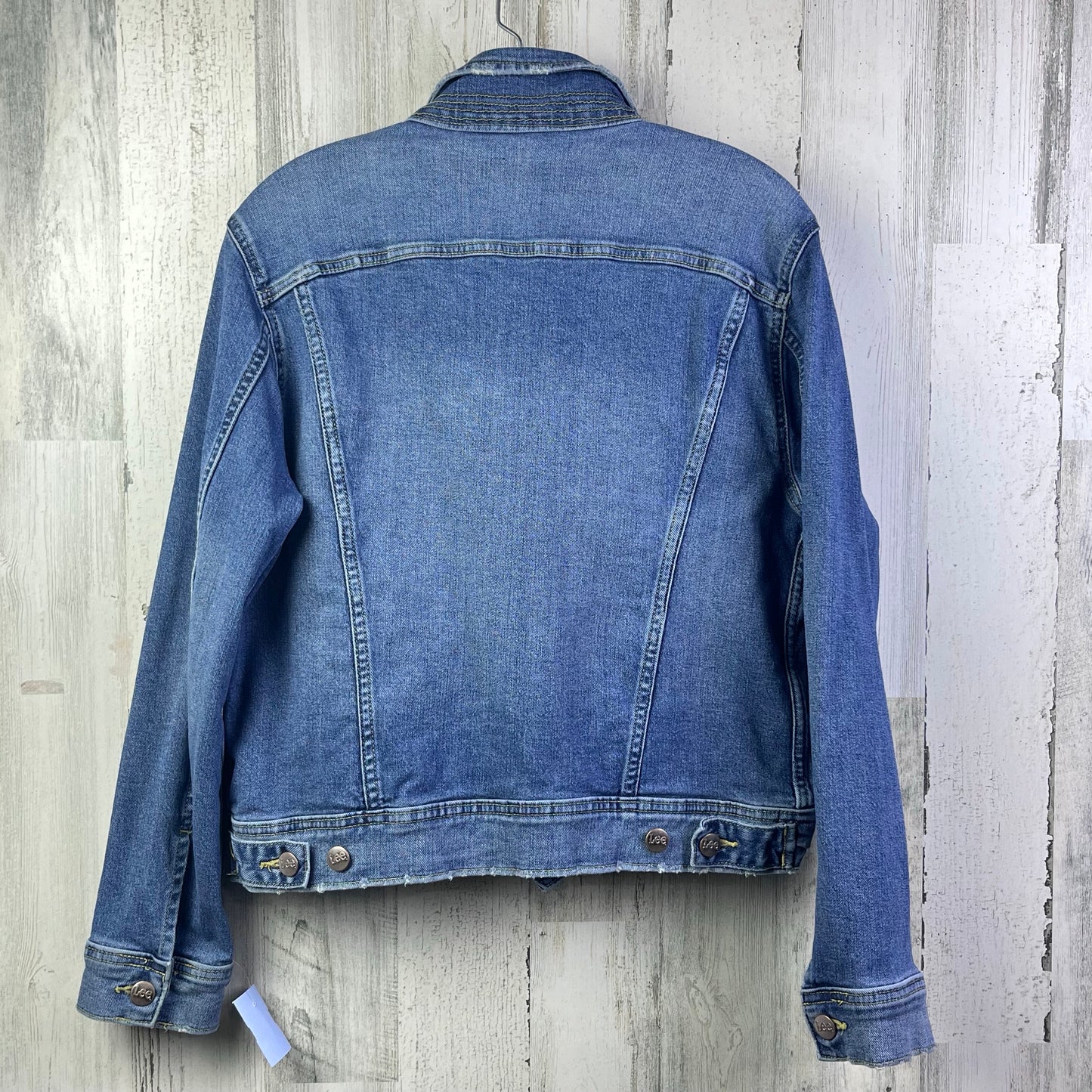 Jacket Denim By Lee In Blue Denim, Size: M