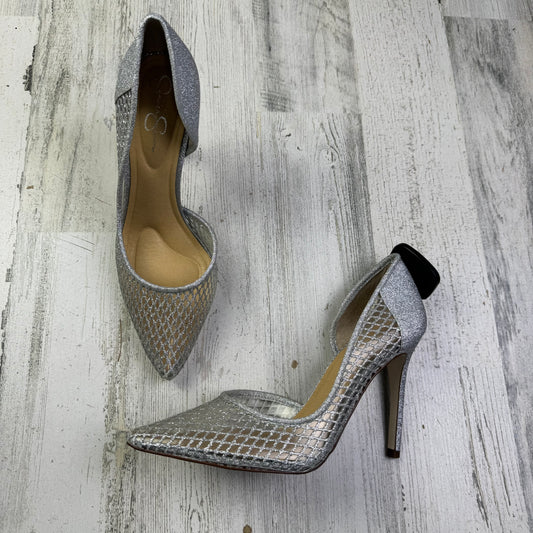 Shoes Heels Stiletto By Jessica Simpson In Silver, Size: 7.5