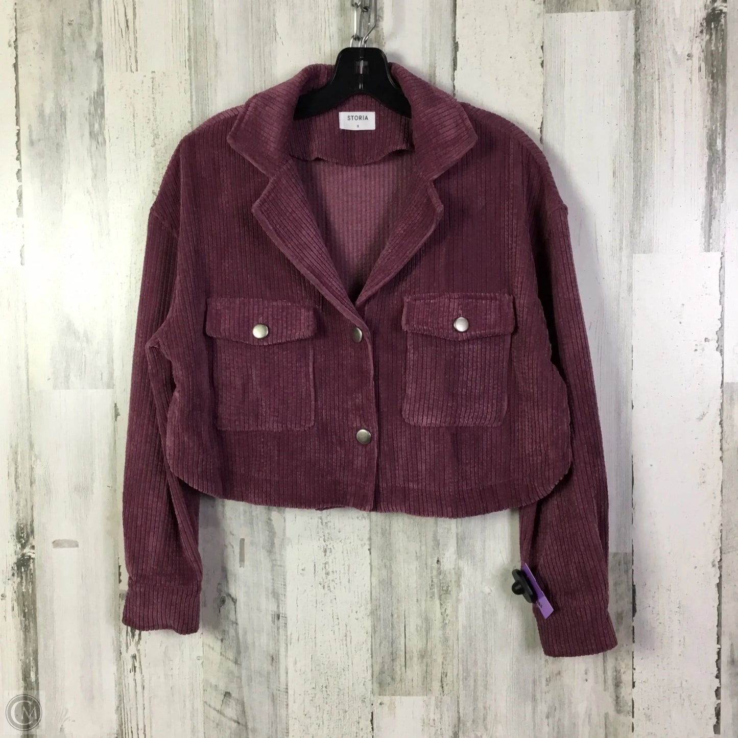 Jacket Shirt By Storia In Purple, Size: S