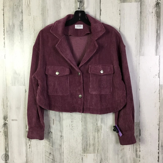 Jacket Shirt By Storia In Purple, Size: S