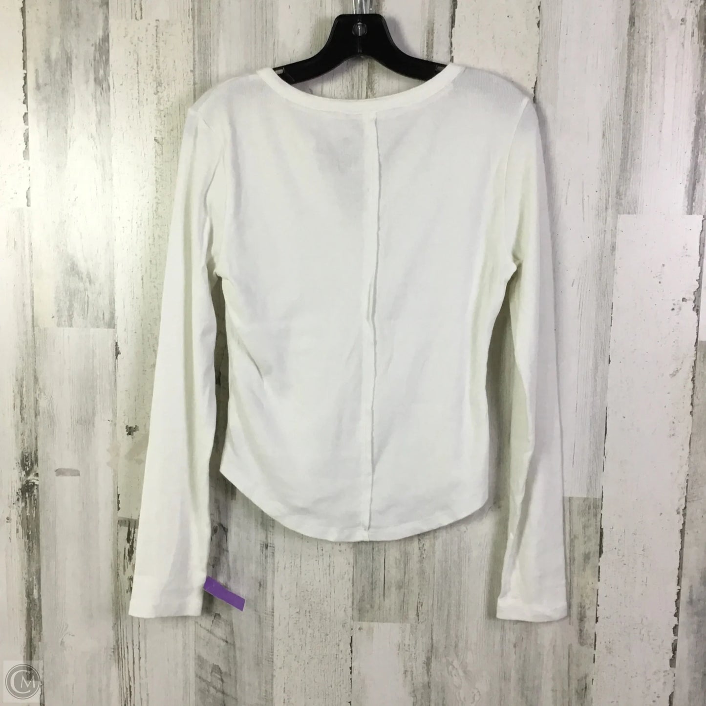 Top 3/4 Sleeve By Anthropologie In Cream & White, Size: S