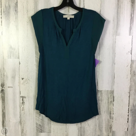 Top Sleeveless By Loft In Teal, Size: S