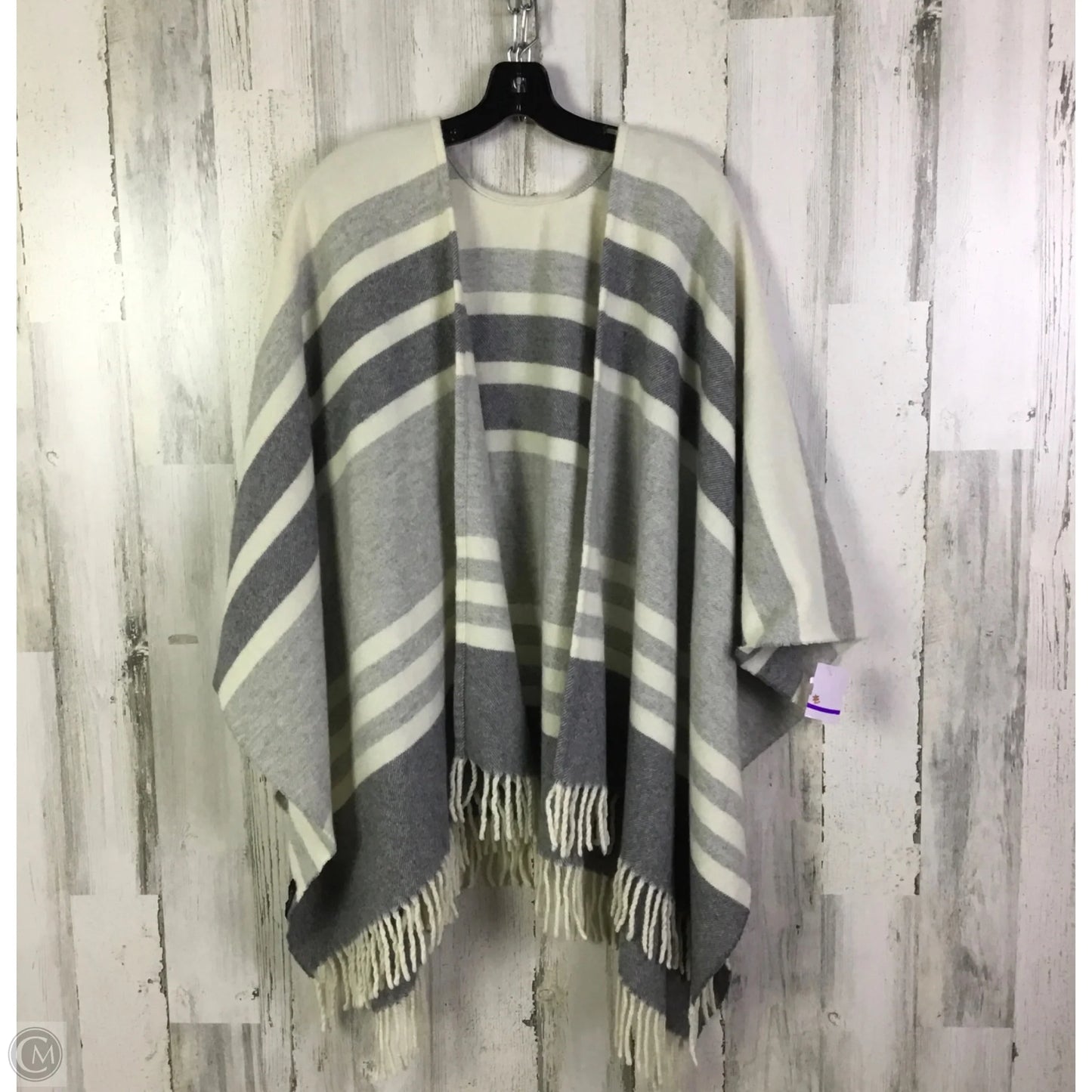 Shawl By Banana Republic In Grey & White, Size: Osfm