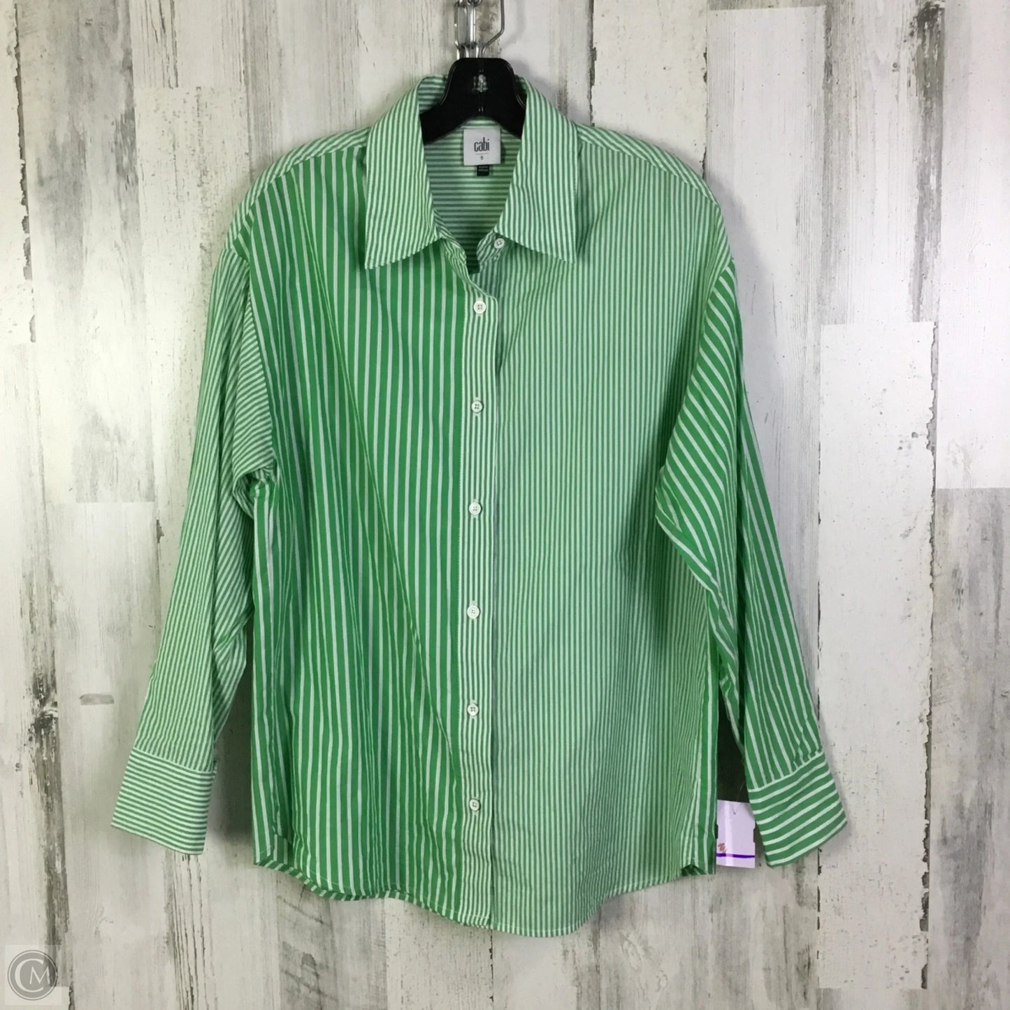 Blouse Long Sleeve By Cabi In Green, Size: S
