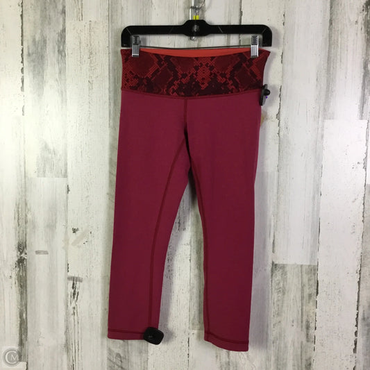 Athletic Leggings Capris By Lululemon In Pink, Size: 6
