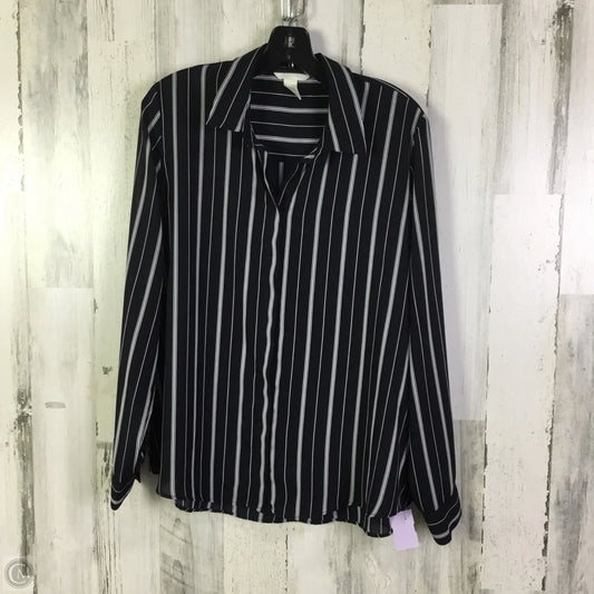 Blouse Long Sleeve By H&m In Black, Size: M