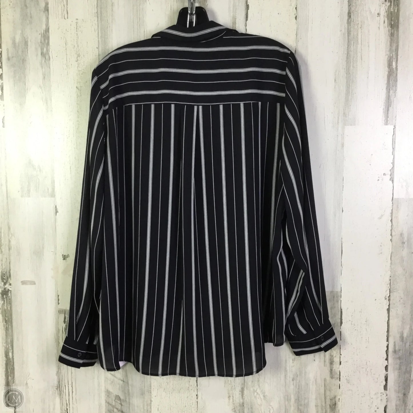 Blouse Long Sleeve By H&m In Black, Size: M