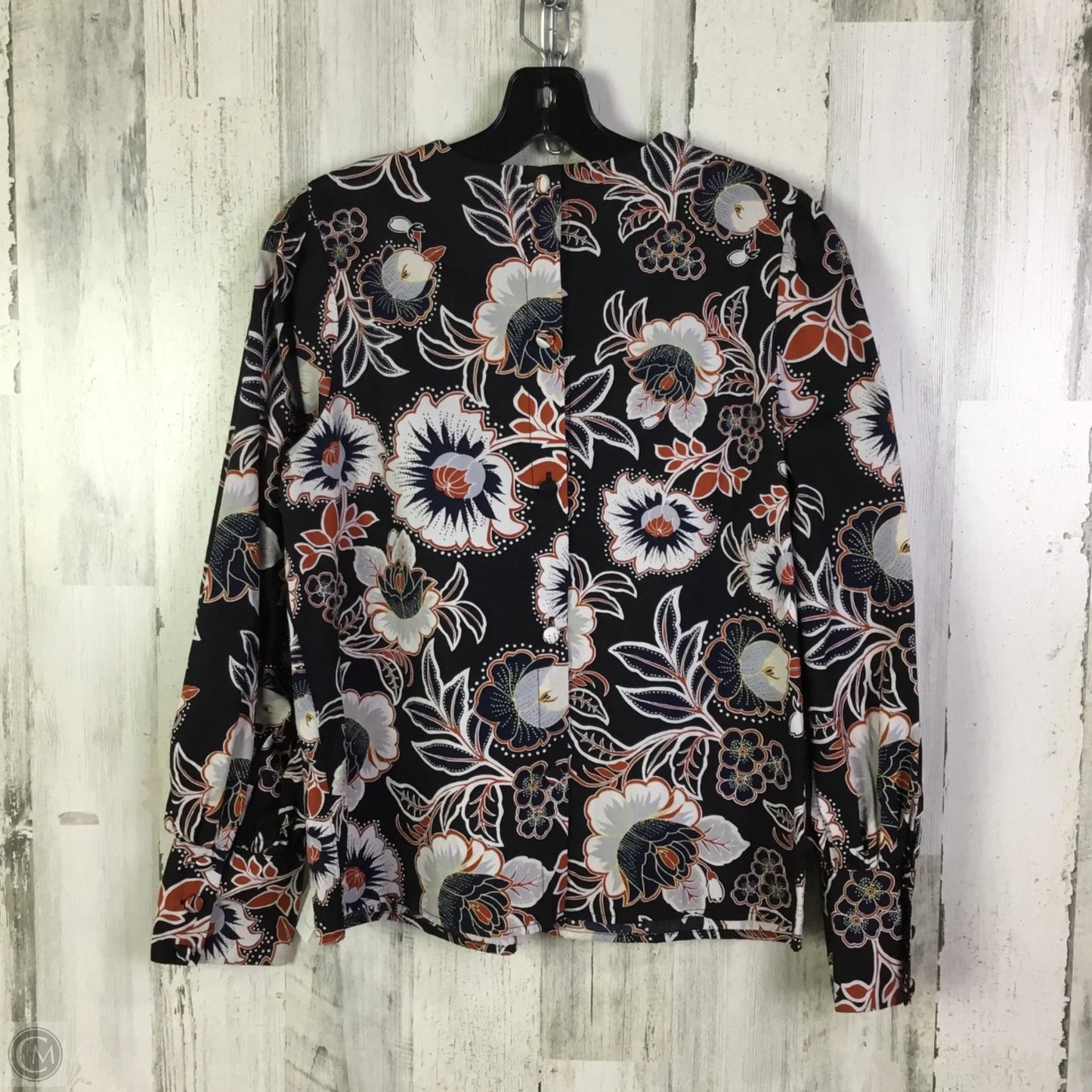 Blouse Long Sleeve By Who What Wear In Black, Size: S