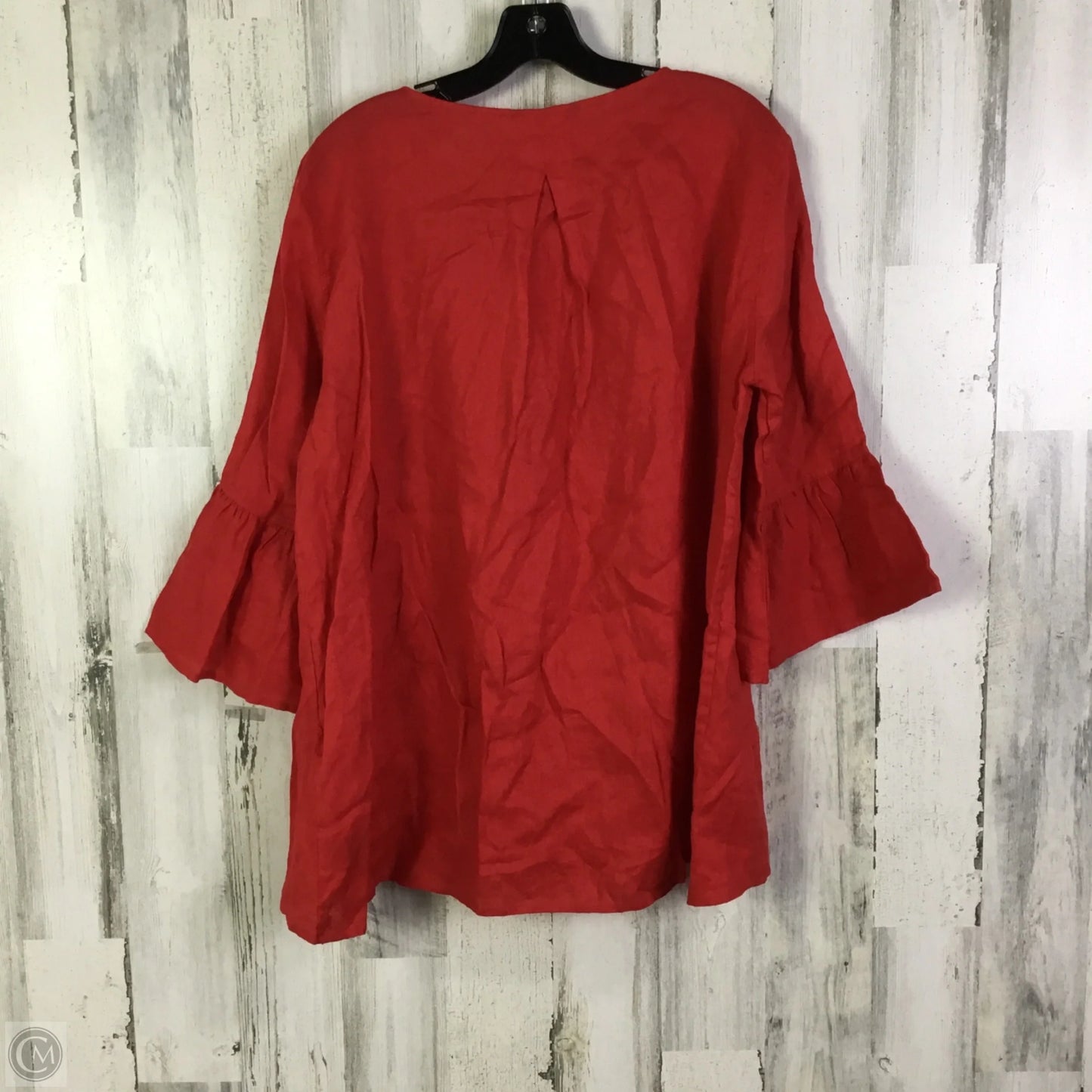 Top 3/4 Sleeve By John Mark In Red, Size: L