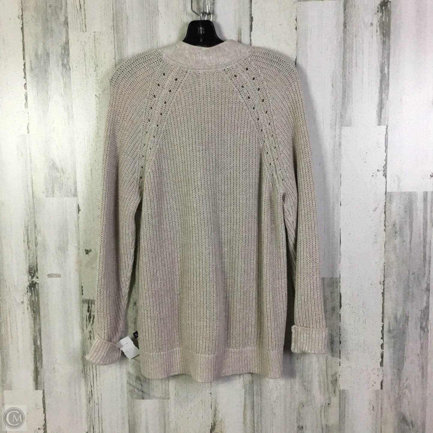 Sweater Cardigan By Gap In Beige, Size: S