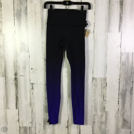 Athletic Leggings By Lululemon In Black & Blue, Size: 4