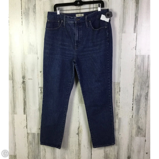 Jeans Straight By Madewell In Blue Denim, Size: 14