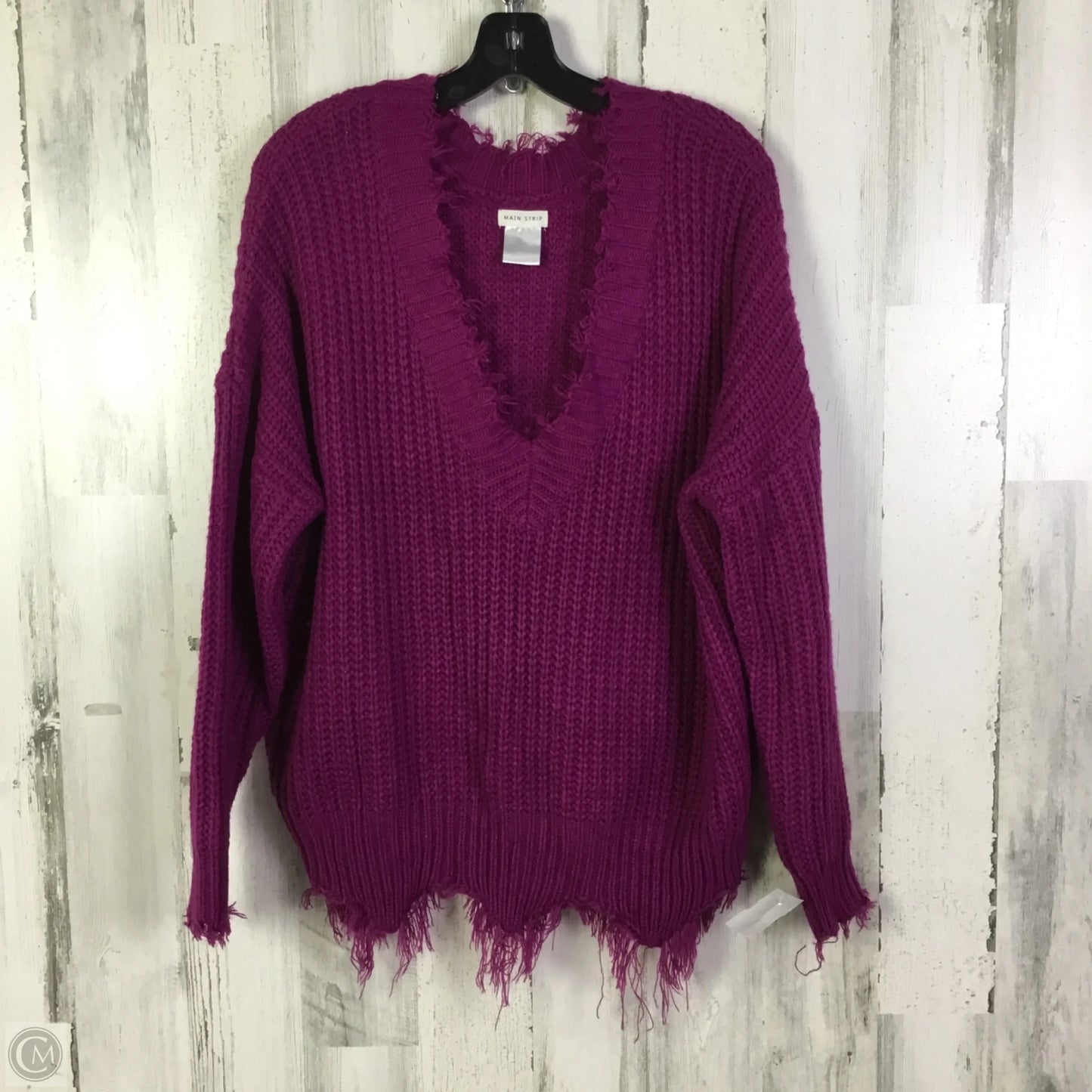 Sweater By Main Strip In Purple, Size: L