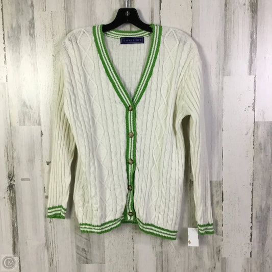 Sweater Cardigan By Karen Scott In White, Size: M