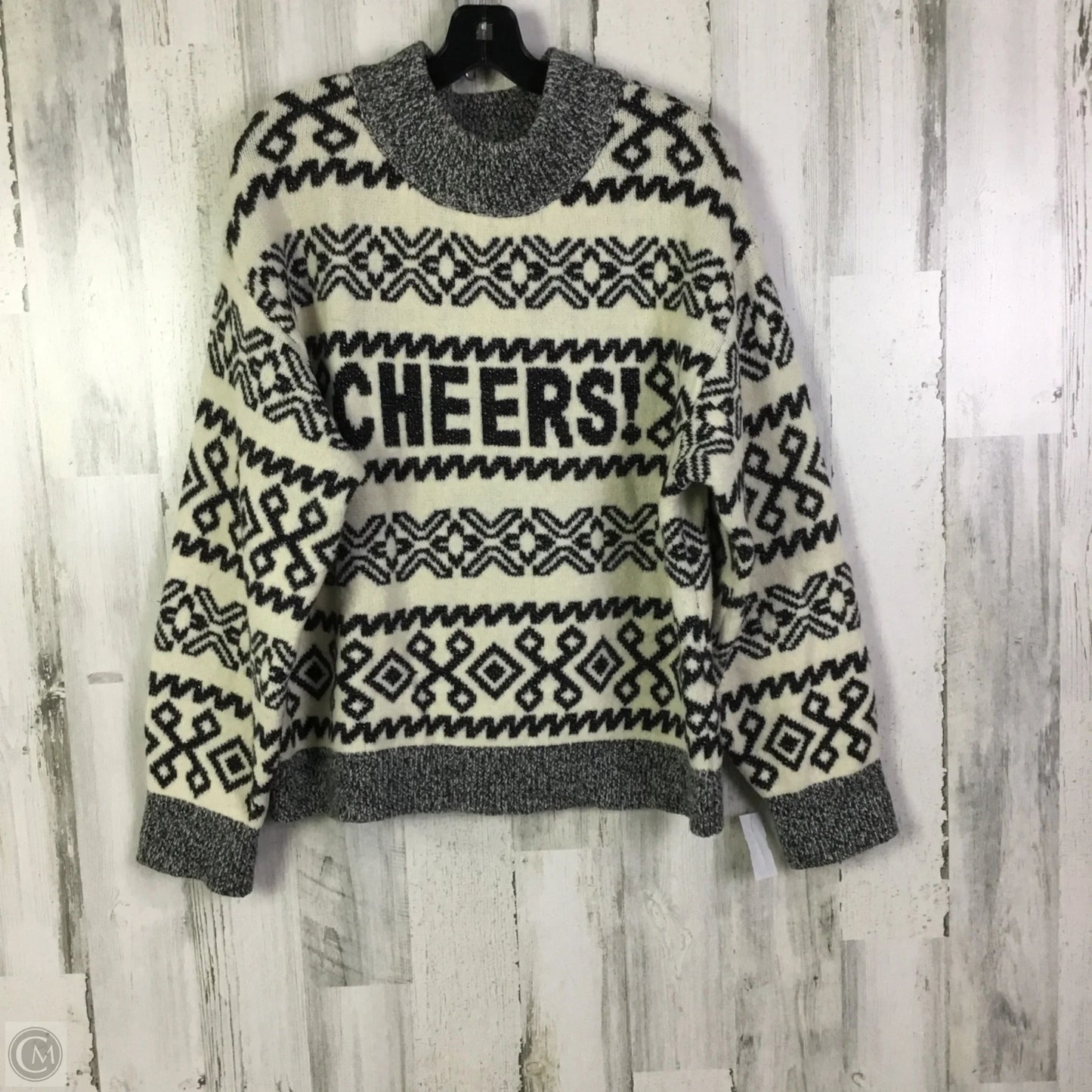 Sweater By A New Day In Black & Cream, Size: L