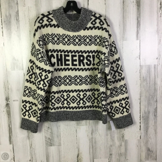 Sweater By A New Day In Black & Cream, Size: L