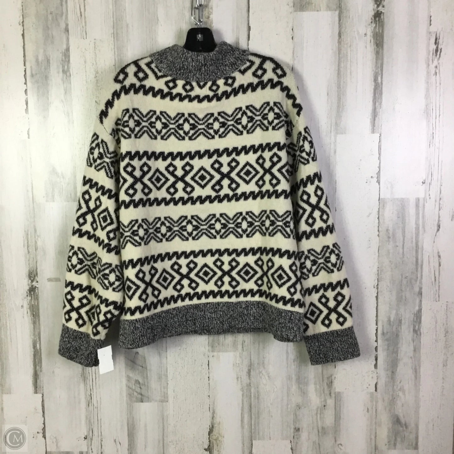 Sweater By A New Day In Black & Cream, Size: L