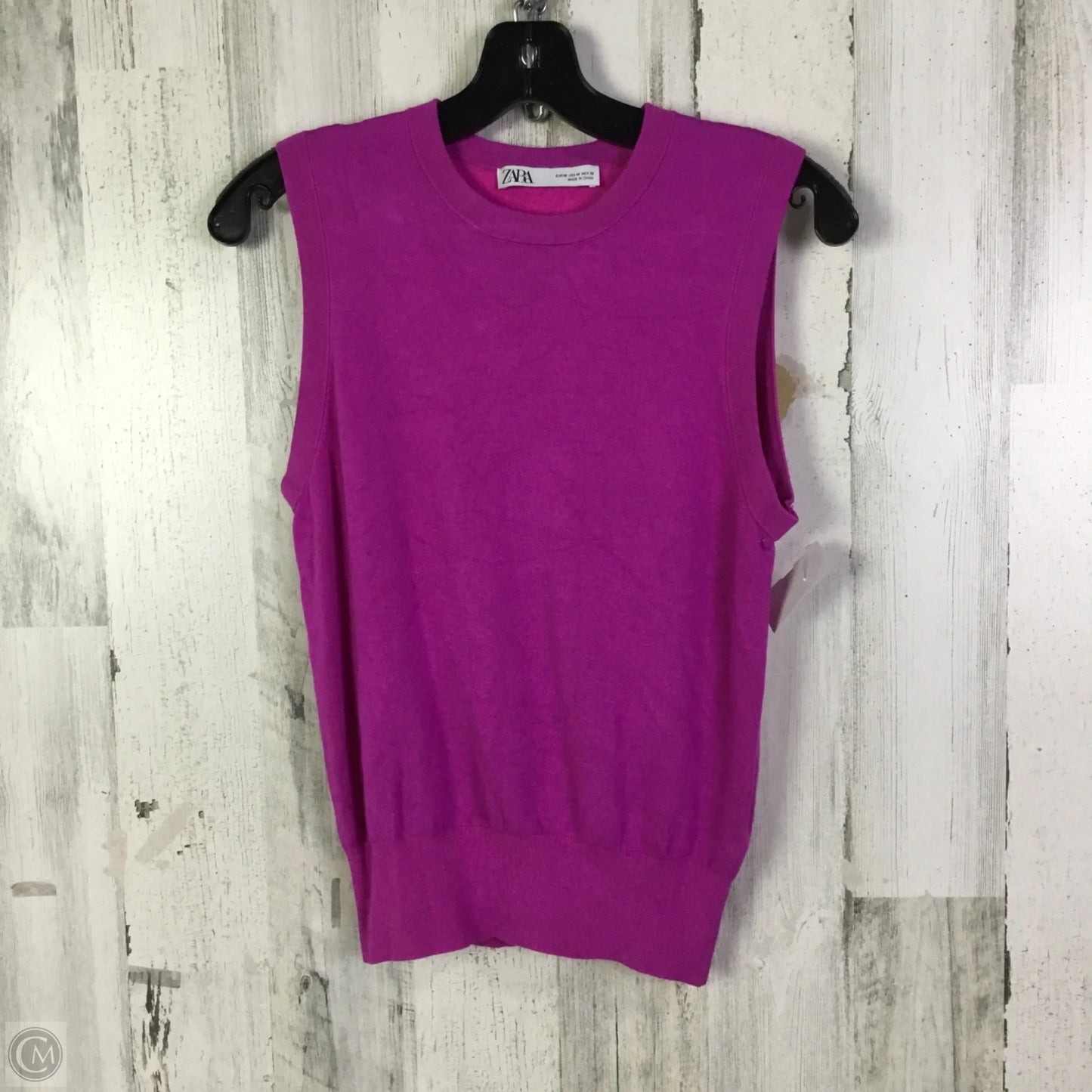 Vest Sweater By Zara In Purple, Size: M
