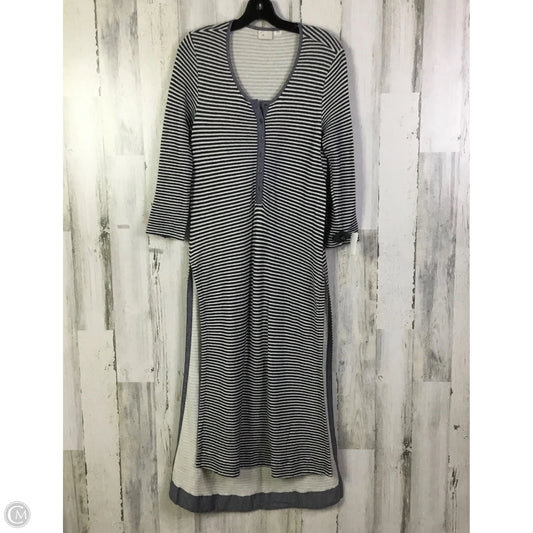 Tunic Long Sleeve By Anthropologie In Blue & Cream, Size: L
