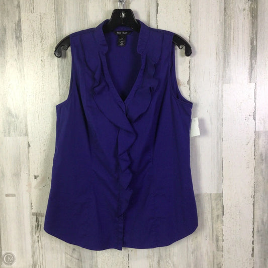 Blouse Sleeveless By White House Black Market In Blue, Size: L