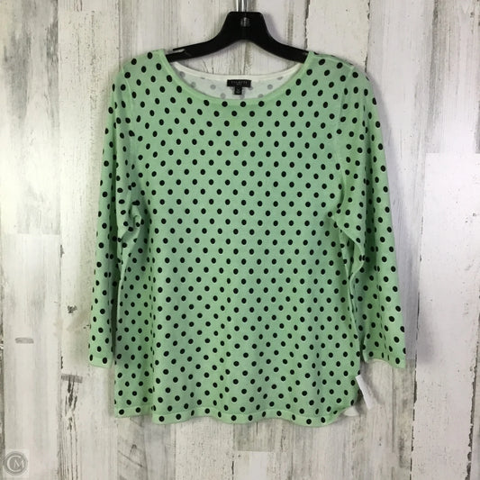 Top Long Sleeve By Talbots In Green, Size: Lp