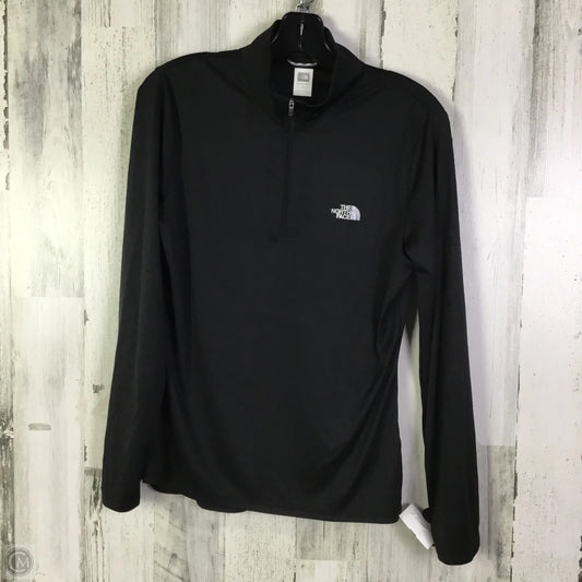 Athletic Top Long Sleeve Collar By The North Face In Black, Size: L