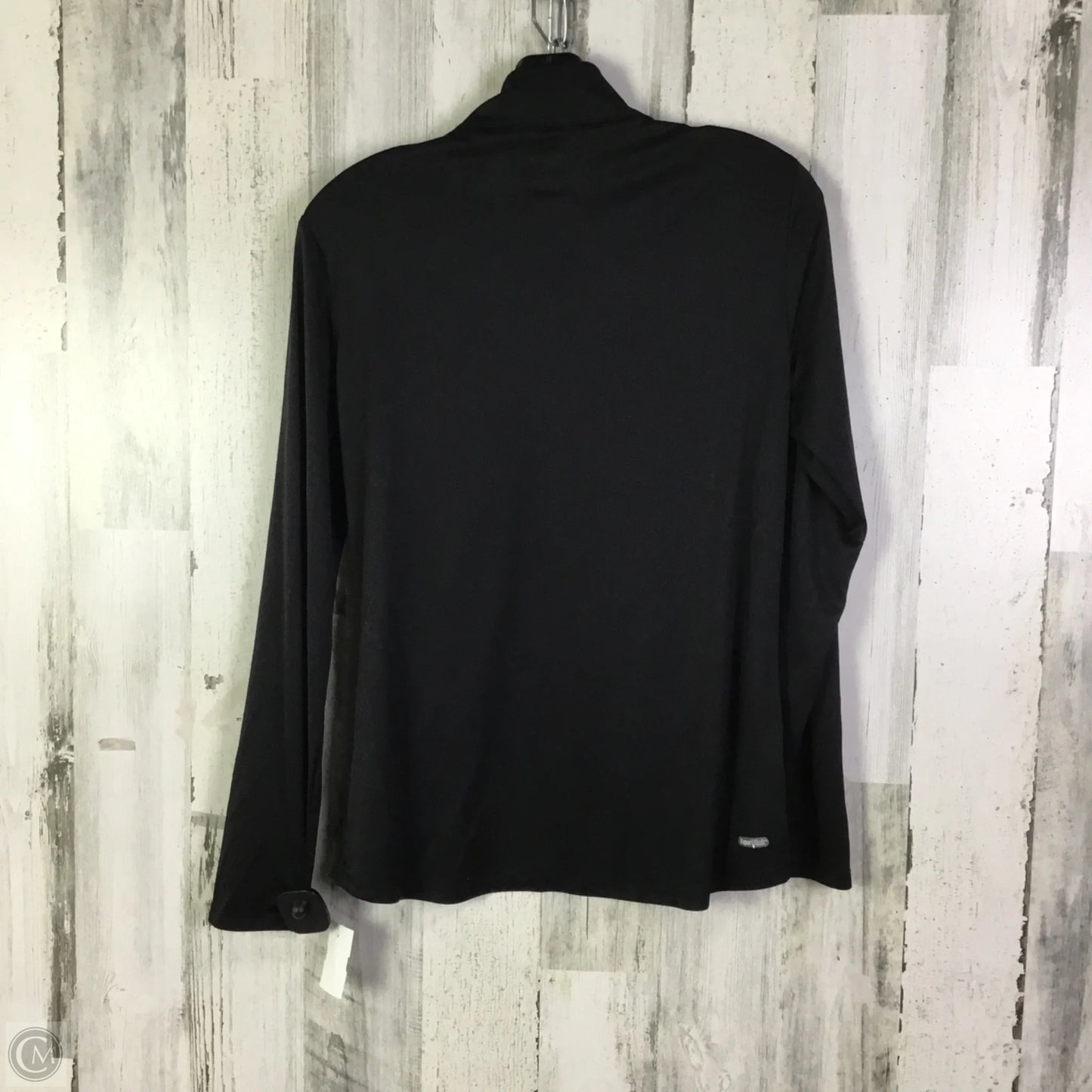 Athletic Top Long Sleeve Collar By The North Face In Black, Size: L