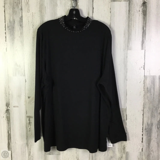 Top Long Sleeve Basic By Lane Bryant In Black, Size: 3x