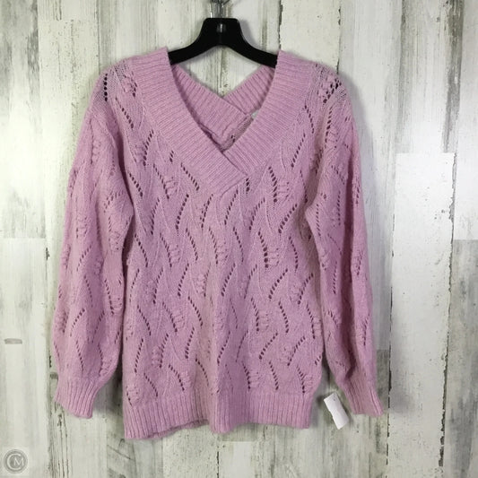 Sweater By Clothes Mentor In Pink, Size: M