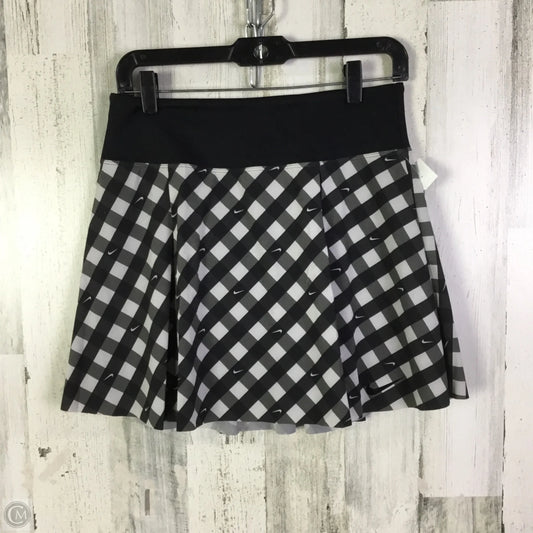 Athletic Skort By Nike Apparel In Black & Grey, Size: M