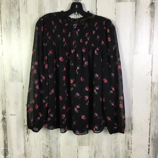 Top Long Sleeve By Banana Republic In Black, Size: M