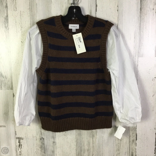 Sweater By Evereve In Blue & Brown, Size: Xs