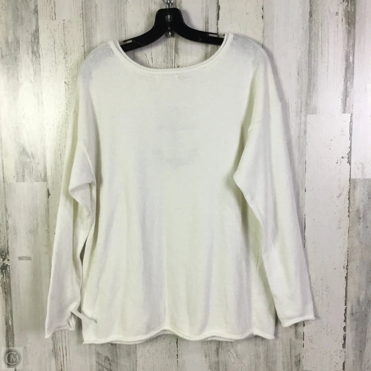 Sweater By Belle By Kim Gravel In White, Size: L