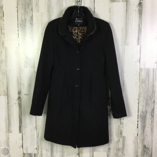 Coat Peacoat By Express In Black, Size: Xs