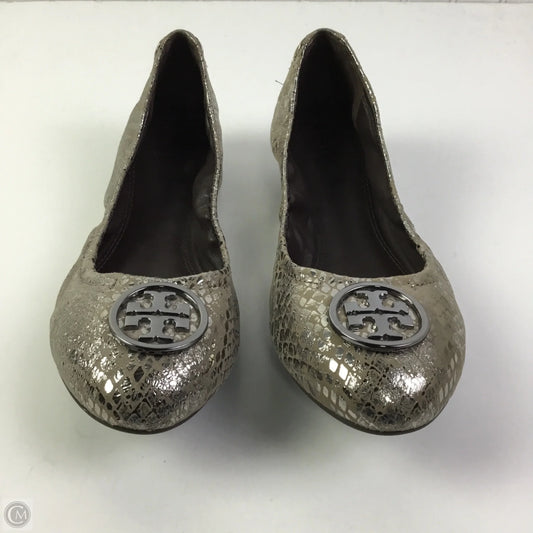 Shoes Flats By Tory Burch In Silver, Size: 8.5
