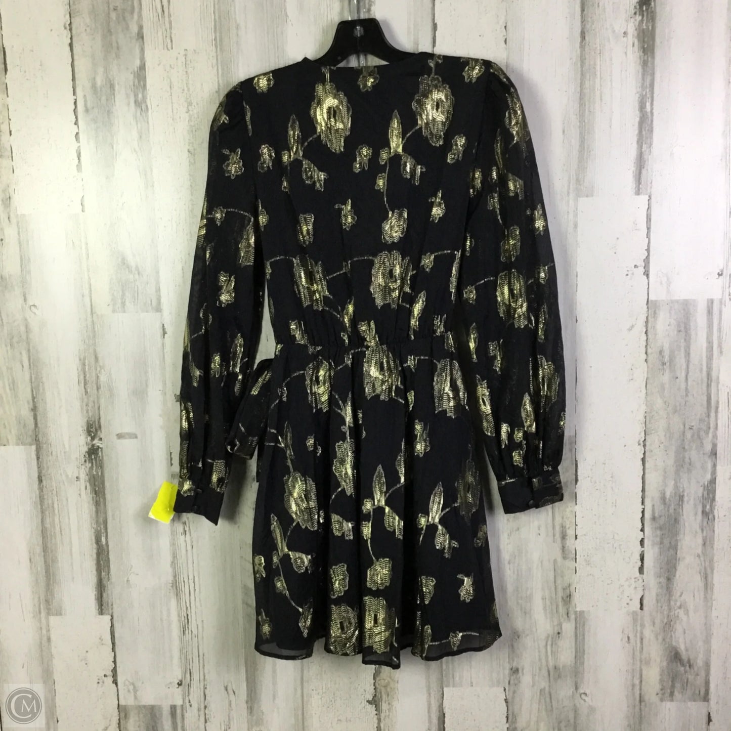 Dress Party Short By Express In Black & Gold, Size: S