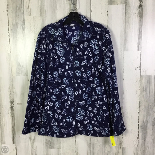 Jacket Fleece By Lands End In Blue, Size: Xl