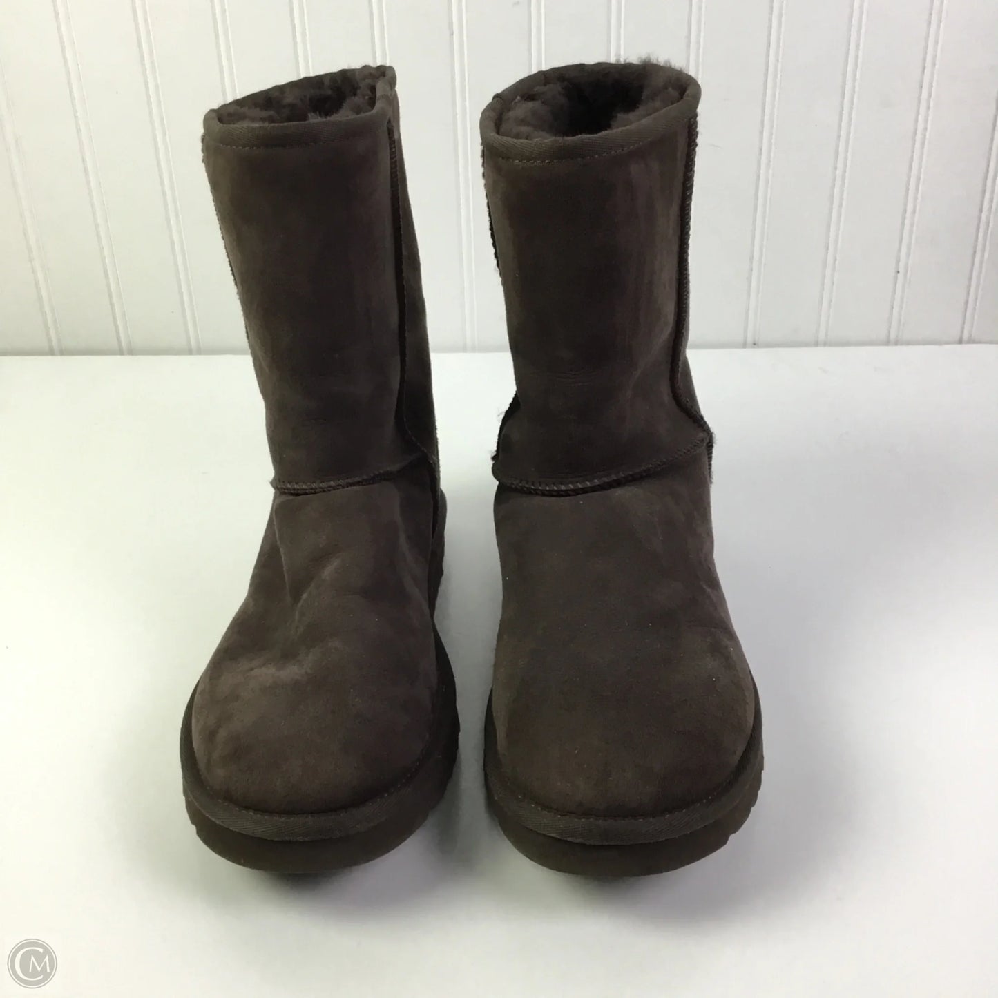 Boots Designer By Ugg In Brown, Size: 10