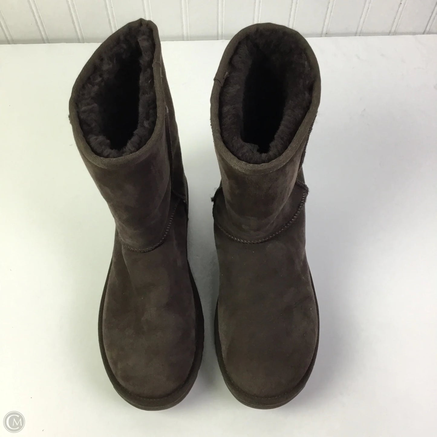 Boots Designer By Ugg In Brown, Size: 10